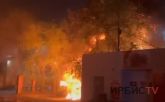 Пожар вблизи АЗС произошел в Павлодаре